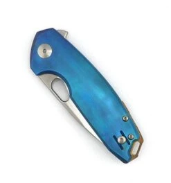 Custom GiantMouse ACE Tribeca Flipper Knife 2.875" MagnaCut Blue Titanium Handles (Italy) -Helle Shop gaintmouse custom giantmouse ace tribeca flipper knife 2 875 magnacut blue titanium handles italy 41989867897044