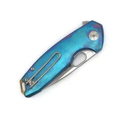 Custom GiantMouse ACE Tribeca Flipper Knife 2.875" MagnaCut Blue Titanium Handles (Italy) -Helle Shop gaintmouse custom giantmouse ace tribeca flipper knife 2 875 magnacut blue titanium handles italy 41989867929812