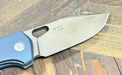 GiantMouse ACE Atelier Semi-Custom Ti Anodized Folding Knife 2.875" Elmax "Midnight Blue" -Helle Shop gaintmouse giantmouse ace atelier semi custom ti anodized folding knife 2 875 elmax midnight blue 39393509376212