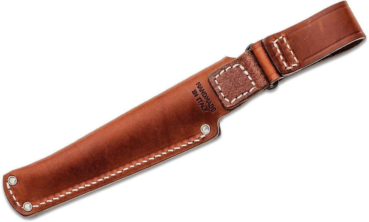 GiantMouse GMF2-P-G Fixed Blade Knife 3.62" N690 Black PVD Stonewashed Drop Point Green Micarta Leather Sheath 3 GiantMouse GMF2-P-G Fixed Blade Knife 3.62" N690 Black PVD Stonewashed Drop Point Green Micarta Leather Sheath - Image 3