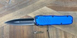 Guardian Tactical Recon-035 94131 D/E Auto Blue Black Tactical Knife (3.25") -Helle Shop guardian tactical guardian tactical recon 035 94131 d e auto blue black tactical knife 3 25 39393530904788