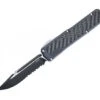 Guardian Tactical Scout CF OTF 142212 Black Carbon Fiber Inlay Two Tone Black S/E Serrated