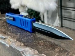 Guardian Tactical Recon-035 94131 D/E Auto Blue Black Tactical Knife (3.25") -Helle Shop guardian tactical recon 035 94131 de auto blue black tactical knife 3 25 north river outdoors 3