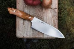 Helle Dele Premium Outdoor Chef Knife Curly Birch (6.30" 12C27) -Helle Shop helle helle dele premium outdoor chef knife curly birch 6 30 12c27 40345866830036