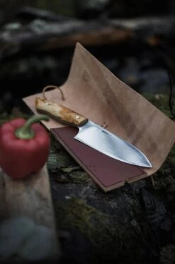 Helle Dele Premium Outdoor Chef Knife Curly Birch (6.30" 12C27) -Helle Shop helle helle dele premium outdoor chef knife curly birch 6 30 12c27 40345867059412