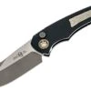 Heretic Auto Pariah H048-5A MagnaCut Black Handle Battleworn Single Edge Blade Flamed Pivot