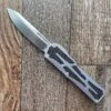 Heretic Colossus MagnaCut S/E Gray Handle W/ Black Grip Inlays Stonewash Blade