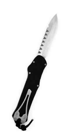 Heretic Hydra V3 H008-2A Black Aluminum Handle & Stonewash Recurve MagnaCut Knife -Helle Shop heretic knives heretic hydra v3 h008 2a black aluminum handle stonewash recurve magnacut knife 39419958264020