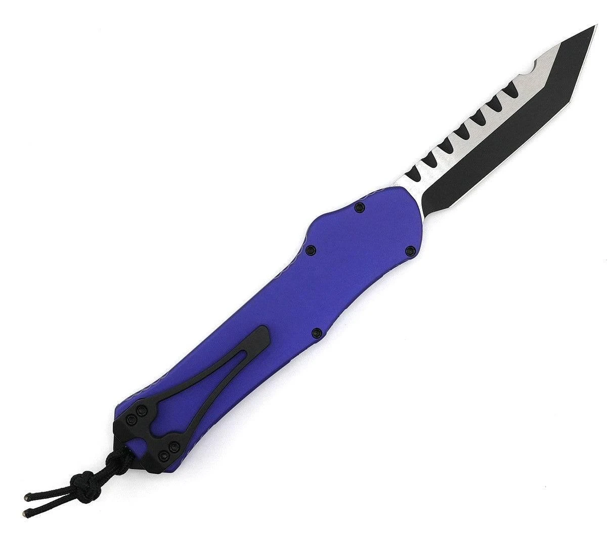 Heretic Hydra V3 Tanto Two-Toned Blade Purple Handle Single Action Auto Knife (H006-10A-PU) 3 Heretic Hydra V3 Tanto Two-Toned Blade Purple Handle Single Action Auto Knife (H006-10A-PU) - Image 3