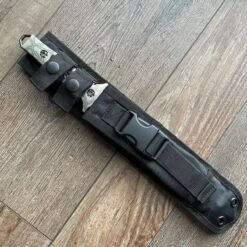 Heretic Nephilim Fixed Blade D/E Dagger Flamed Titanium Handle DLC Black Full Serrated Blade H003-6C-FTi -Helle Shop heretic knives heretic nephilim fixed blade d e dagger flamed titanium handle dlc black full serrated blade h003 6c fti 39393560690900