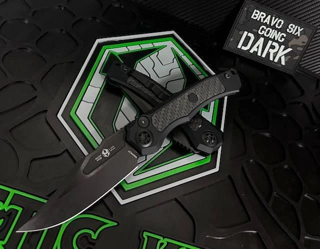 Heretic Wraith Auto DLC Knife Glow Carbon Fiber Inlays Tritium H002-6A-GLO/CF 7 Heretic Wraith Auto DLC Knife Glow Carbon Fiber Inlays Tritium H002-6A-GLO/CF - Image 7