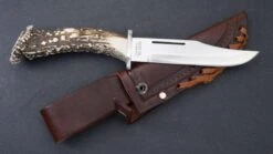 Silver Stag Deep Valley Crown Handle D2 Fixed Blade Knife -Helle Shop image 1bffbda2 71b6 459d 91ad 6547b29d7427 4