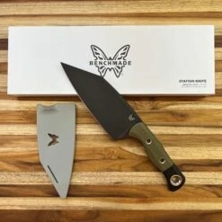 Benchmade Station Fixed Blade 5.82" CPM-154 Black Clip Point Blade OD Green G10 Handles With Black Bolsters -Helle Shop image 6cd27f57 f5e3 4f1d b661 7a8a44db2c4e 3
