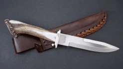 Silver Stag Pacific Bowie Crown Handle D2 Fixed Blade Knife