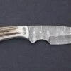 Silver Stag Field Slab Damascus Fixed Blade Knife