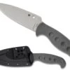 Spyderco FB05PGY Temperance Lightweight Sprint Run Fixed Blade Knife 4.46" CPM-CruWear Satin Plain Blade