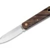 Boker Lucas Burnley Barlow BFF Fixed Blade Knife 2.76" AEB-L Satin Clip Point Walnut Handle