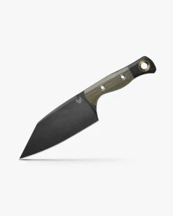 Benchmade Station Fixed Blade 5.82" CPM-154 Black Clip Point Blade OD Green G10 Handles With Black Bolsters