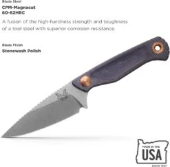 Benchmade Dacian Pocket Fixed Blade Knife 3.54" MagnaCut Satin Spear Point Blade Blue Denim Micarta 9 Benchmade Dacian Pocket Fixed Blade Knife 3.54" MagnaCut Satin Spear Point Blade Blue Denim Micarta -Helle Shop image b67c52ed b945 44fc be2d be452571a905