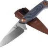 Benchmade Dacian Pocket Fixed Blade Knife 3.54" MagnaCut Satin Spear Point Blade Blue Denim Micarta