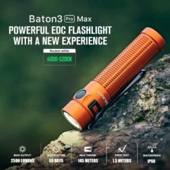 Olight Baton 3 Pro Max 2500 Lumens Rechargeable Compact Flashlight (Cool White) -Helle Shop image ec7ba1e2 fe13 4461 a09c c44f2baacbf3