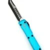 Microtech 119-1TQS Signature Ultratech Auto OTF 3.46" Two-Tone Hellhound Tanto Blade Turquoise Handles