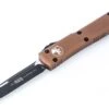 Microtech 121-1TA Ultratech Auto OTF Knife 3.46" Black Drop Point Plain Blade Tan Handles