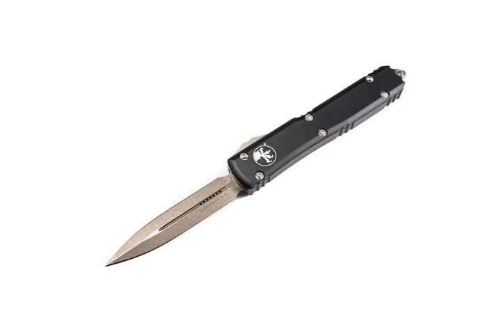 Microtech 122-13 Ultratech Auto OTF Knife 3.46" Bronze Double Edge Black Handles 1 Microtech 122-13 Ultratech Auto OTF Knife 3.46" Bronze Double Edge Black Handles