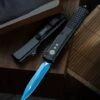 Microtech 122-1JK Ultratech D/E Jedi Knight Black Handle Blue Blade