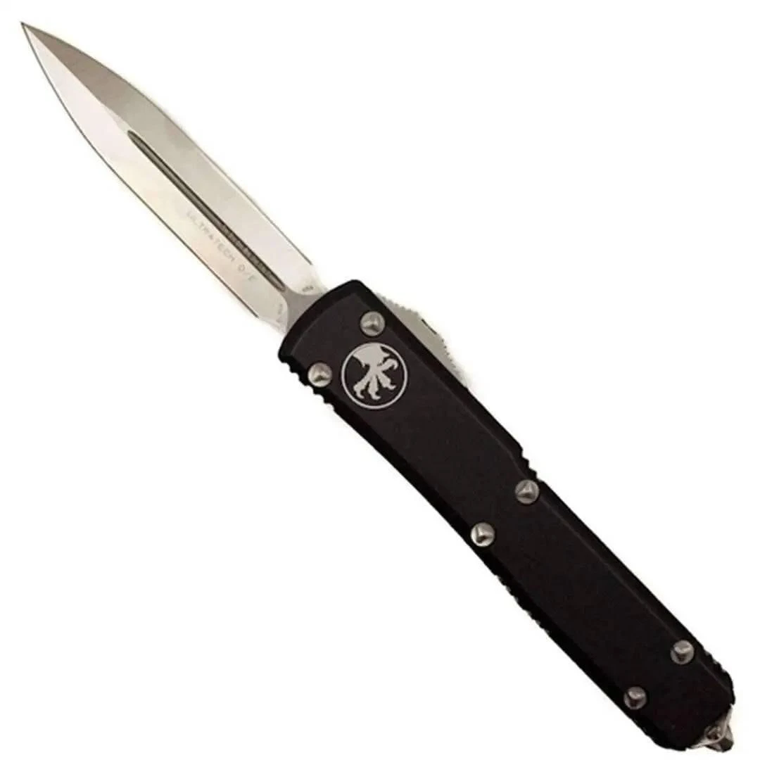 Microtech 122-4 Ultratech Auto OTF Knife 3.46" Satin Double Edge Knife, Aluminum Handles 2 Microtech 122-4 Ultratech Auto OTF Knife 3.46" Satin Double Edge Knife, Aluminum Handles - Image 2