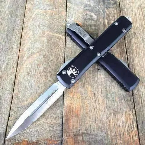 Microtech 122-4 Ultratech Auto OTF Knife 3.46" Satin Double Edge Knife, Aluminum Handles 5 Microtech 122-4 Ultratech Auto OTF Knife 3.46" Satin Double Edge Knife, Aluminum Handles - Image 5