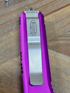 Microtech 123-10 VI Violet Ultratech Auto OTF Knife 3.46" Tanto -Helle Shop microtech microtech 123 10 vi violet ultratech auto otf knife 3 46 tanto 39393617117396