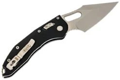 Microtech 169RL-10FL Stitch S/E Ram-Lok Fluted Black Handle Stonewashed Blade -Helle Shop microtech microtech 169rl 10fl stitch s e ram lok fluted black handle stonewashed blade 40082160124116