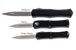 Microtech 1701M-10 Mini Hera D/E Bayonet Black Handle Stonewashed Blade -Helle Shop microtech microtech 1701m 10 mini hera d e bayonet black handle stonewashed blade 40371273302228