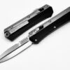 Microtech 184-10AP Glykon Auto OTF Knife 3.75" Apocalyptic Double Edge Bayonet Titanium Overlays