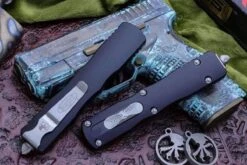 Microtech 227-12 Dirac Delta D/E - Black Handle - Stonewashed Full Serration -Helle Shop microtech microtech 227 12 dirac delta d e black handle stonewashed full serration 41986644017364