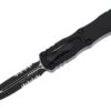 Microtech 227-2T Dirac Delta Tactical Auto OTF Knife 3.79" Black DLC Double Combo Edge Blade