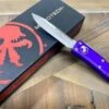 Microtech 231-10 PU UTX-85 S/E Stonewash Purple Handle Blade (USA)