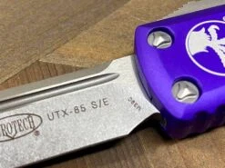 Microtech 231-10 PU UTX-85 S/E Stonewash Purple Handle Blade (USA) 11 Microtech 231-10 PU UTX-85 S/E Stonewash Purple Handle Blade (USA) -Helle Shop microtech microtech 231 10 pu utx 85 s e stonewash purple handle blade usa 39393620721876