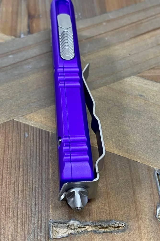 Microtech 231-10 PU UTX-85 S/E Stonewash Purple Handle Blade (USA) 7 Microtech 231-10 PU UTX-85 S/E Stonewash Purple Handle Blade (USA) - Image 7