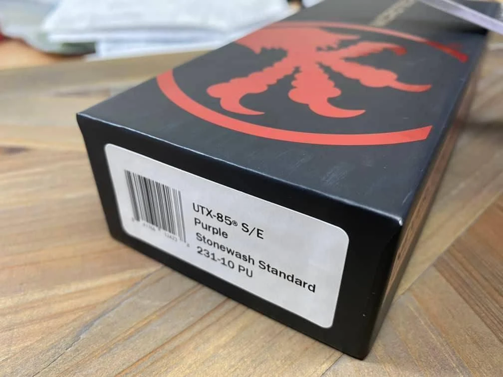 Microtech 231-10 PU UTX-85 S/E Stonewash Purple Handle Blade (USA) 8 Microtech 231-10 PU UTX-85 S/E Stonewash Purple Handle Blade (USA) - Image 8