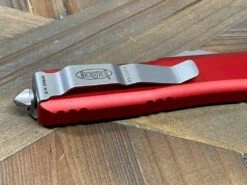 Microtech 231-10 RD UTX-85 S/E Stonewash Red Handle Blade (USA) -Helle Shop microtech microtech 231 10 rd utx 85 s e stonewash red handle blade usa 39393620230356
