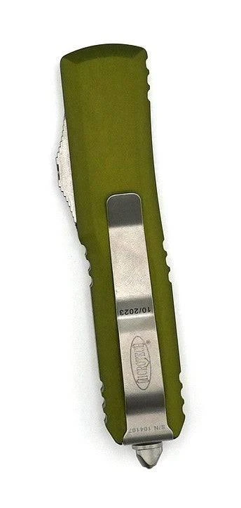 Microtech 231-10OD UTX-85 Auto OTF Knife 3" Stonewashed Drop Point Plain Blade OD Green Handles 3 Microtech 231-10OD UTX-85 Auto OTF Knife 3" Stonewashed Drop Point Plain Blade OD Green Handles - Image 3