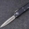 Microtech 232-6 UTX-85 D/E Black Handle Serration Satin Blade