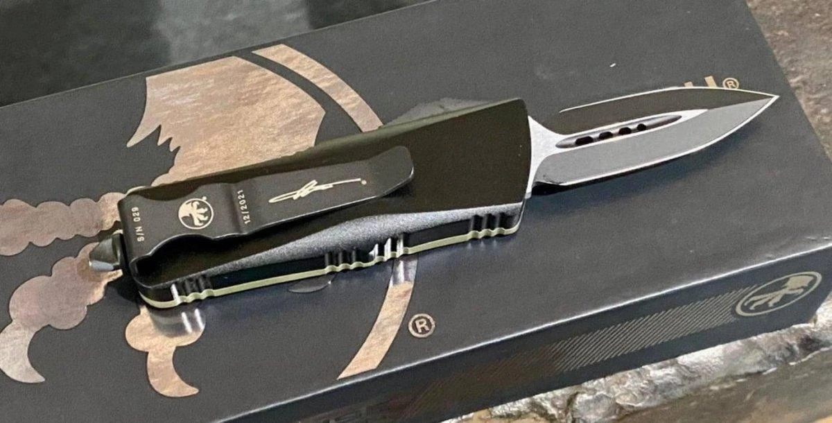 Microtech 238-1GTODS Troodon Mini 1.99" D/E SS OD GREEN G10 OTF Auto Knife 6 Microtech 238-1GTODS Troodon Mini 1.99" D/E SS OD GREEN G10 OTF Auto Knife - Image 6