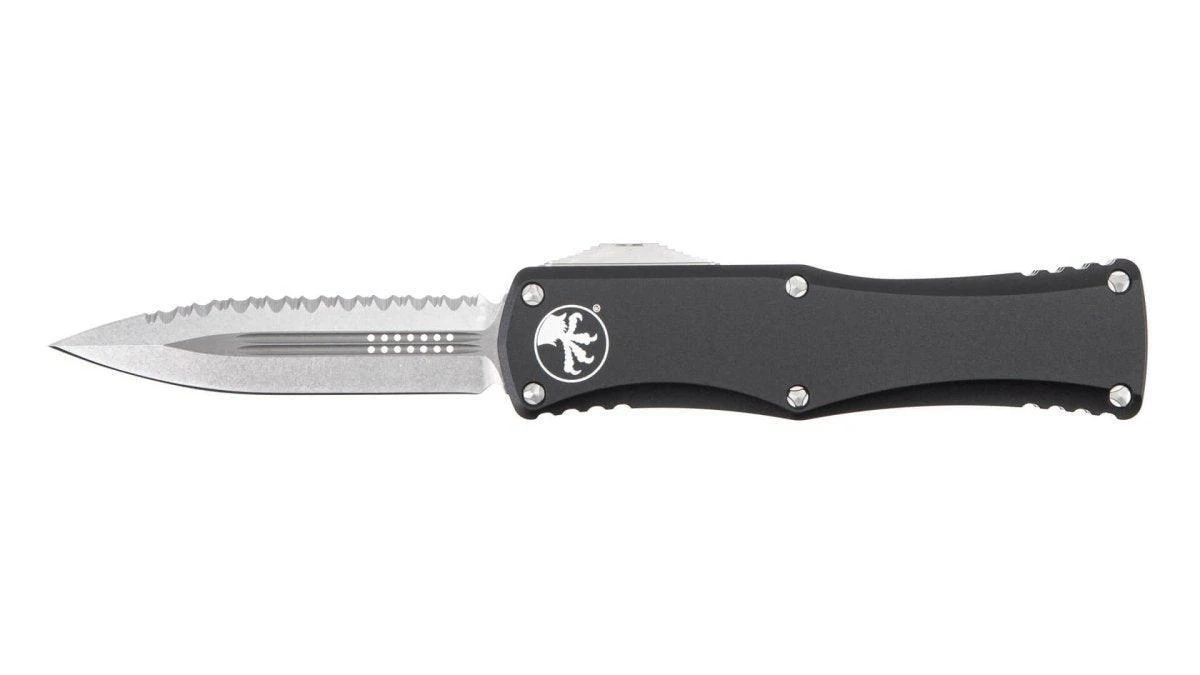 Microtech 702-12 Hera OTF Auto Knife 3.125" Stonewashed Plain/Serrated D/E 1 Microtech 702-12 Hera OTF Auto Knife 3.125" Stonewashed Plain/Serrated D/E