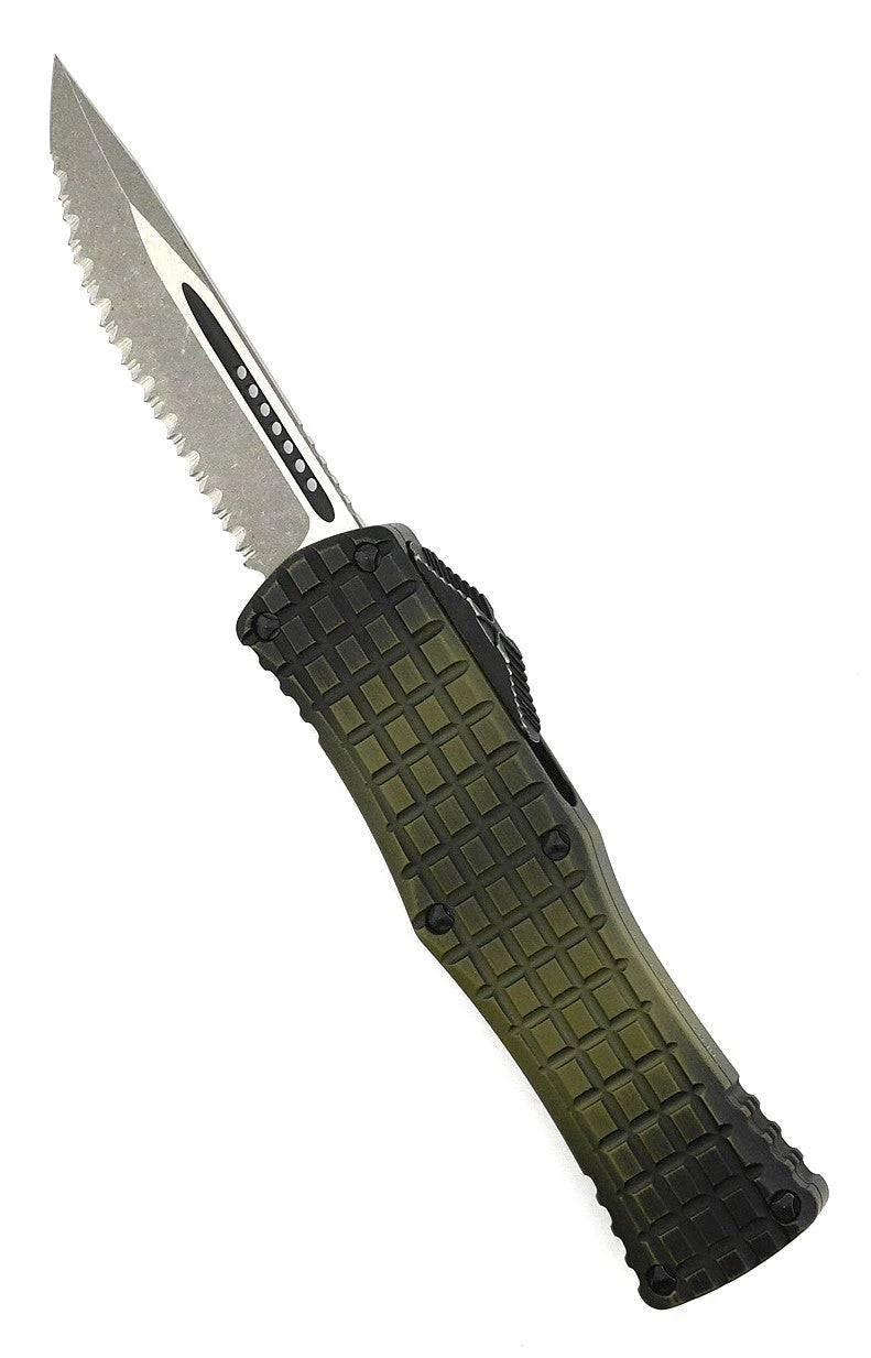 Microtech 703-12APFRGS Signature Hera OTF Auto Knife 3.125" Apoc Drop Point Grenade Green Frag 1 Microtech 703-12APFRGS Signature Hera OTF Auto Knife 3.125" Apoc Drop Point Grenade Green Frag