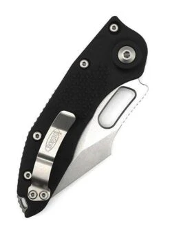 Microtech/Borka Blades 169-11 Auto Stitch 3.625" Stonewashed Spear Point Combo Blade Black Handles -Helle Shop microtech microtech borka blades 169 11 auto stitch 3 625 stonewashed spear point combo blade black handles 39574704586964