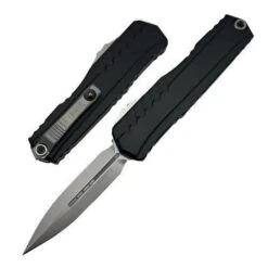 Microtech Cypher II D/E Stonewash Standard 1242-10
