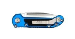 Microtech LUDT Auto Folding Knife Blue/Grip Inlay 3.4" Drop Point Stonewash 1135-10BL -Helle Shop microtech microtech ludt auto folding knife blue grip inlay 3 4 drop point stonewash 1135 10bl 40726262874324